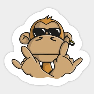 Cool Monkey with Sunglasses Sticker